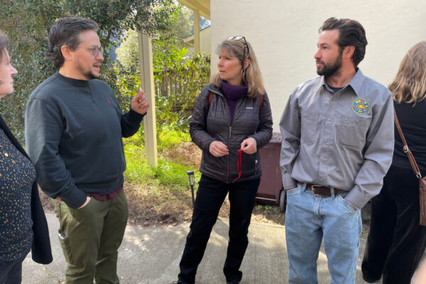 Lauren “Carbo” Carbonell from We Can Do It Plumbing (left), Suzanne Jones from Montclair Presbyterian Church Earth Team (center), and Leonard “Lenny” Van Boven from Good Fit Plumbing (right).